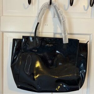 NEW Kate Spade Mavis Street Tote Bag in Oceano Blue Patent Glitter Sparkle Purse